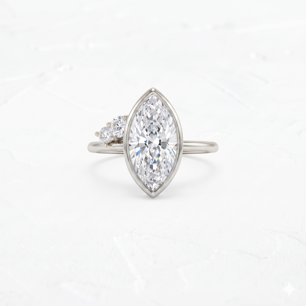 1.00 Ct Marquise Lab Grown Diamond Ring in 14K Gold | Amavida