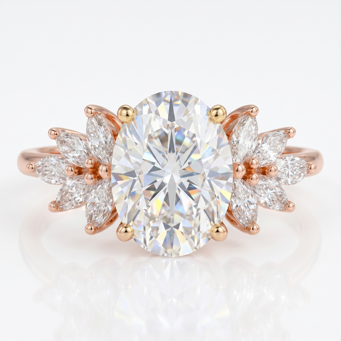 1.250 Ct Oval Lab-Grown Diamond Ring – Elegant Engagement Piece