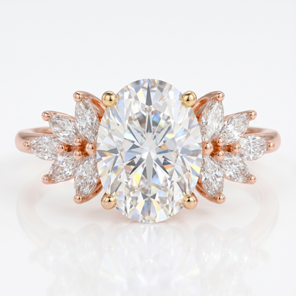 1.250 Ct Oval Lab-Grown Diamond Ring – Elegant Engagement Piece