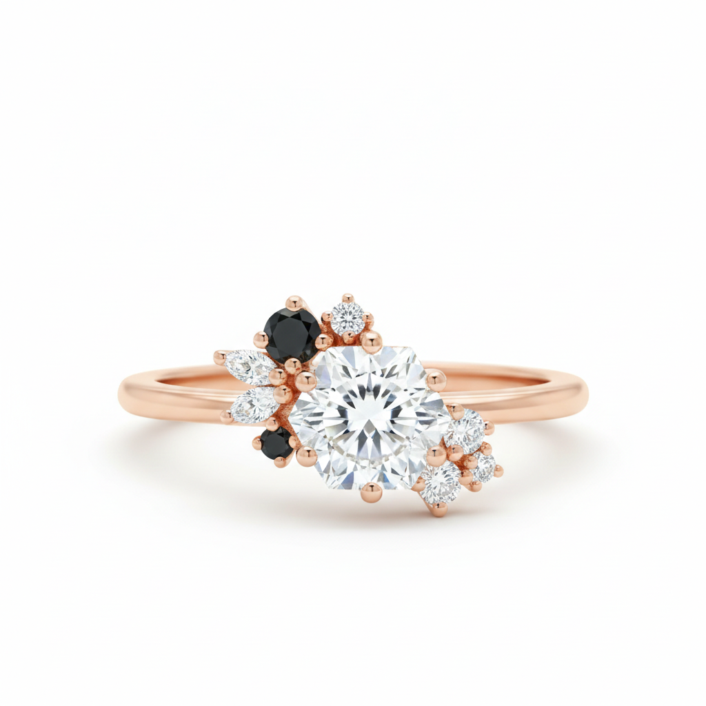 1.00ct Hexagon Cut Engagement Ring