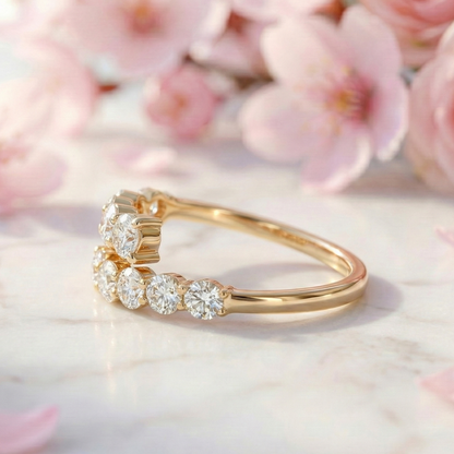 1.260 Ct Round Lab-Grown Diamond Bypass Ring – 14K Gold