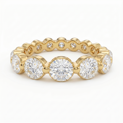 1.20ct Lab Grown Diamond Eternity Ring, Round Diamond Wedding Band