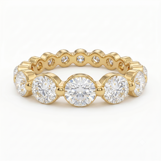 1.20ct Lab Grown Diamond Eternity Ring, Round Diamond Wedding Band