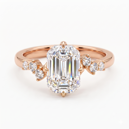 2.00Ct Emerald Cut Solitaire Engagement Ring