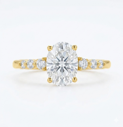 1.660CT Oval Lab Grown Diamond Engagement Ring