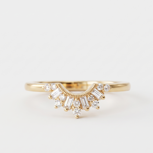 anniversary bands with baguettes​

