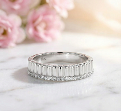 14K Gold Lab-Grown Diamond Band – 0.24 Ct Alternative Ring