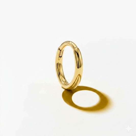 Pair Mini Gold Hoop Earring • 14K Gold Tiny Cartilage Hoop