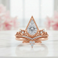 Unique 1.74 CT Kite Cut Engagement Ring Set – Modern Bridal Ring