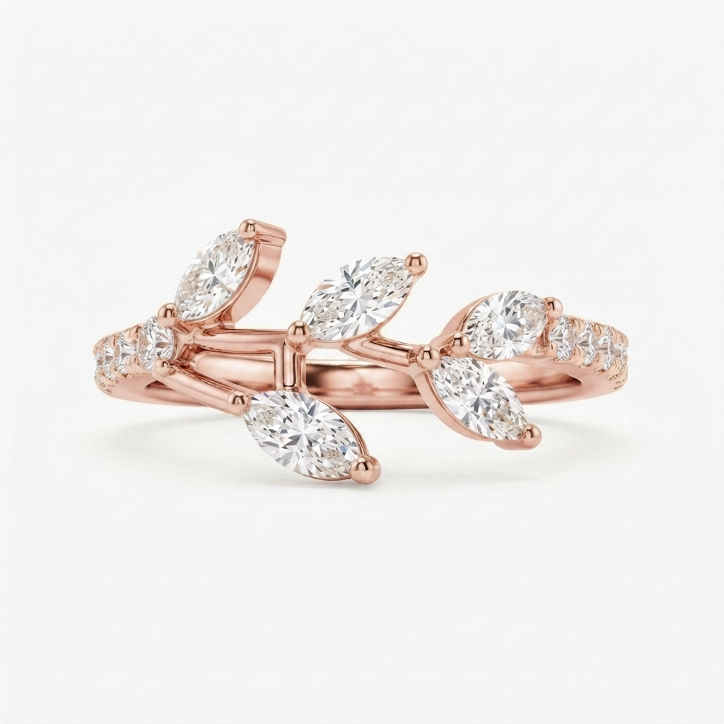 0.600ct Half Eternity Marquise Lab-Grown Wedding Band