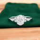 oval lab grown diamond engagement ring
