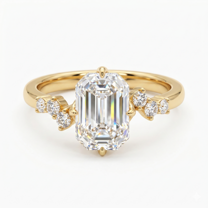 2.00Ct Emerald Cut Solitaire Engagement Ring