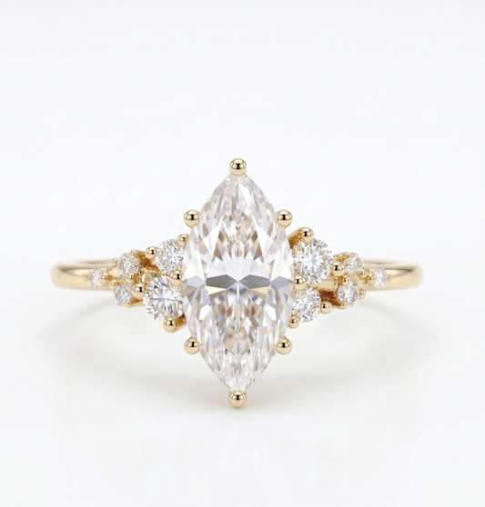 marquise solitaire diamond ring​

