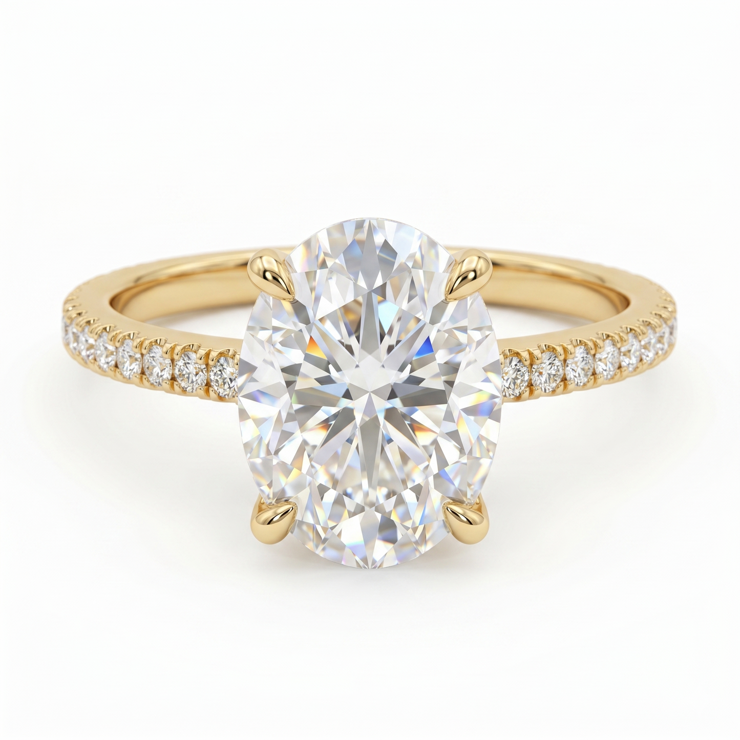 4.00ct Oval cut Lab-Grown engagement ring