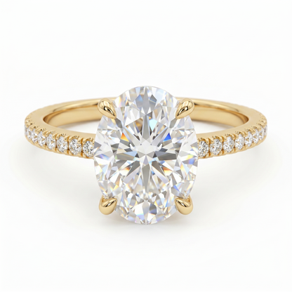 4.00ct Oval cut Lab-Grown engagement ring