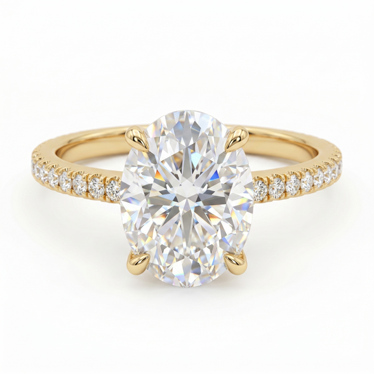 4.00ct Oval cut Lab-Grown engagement ring