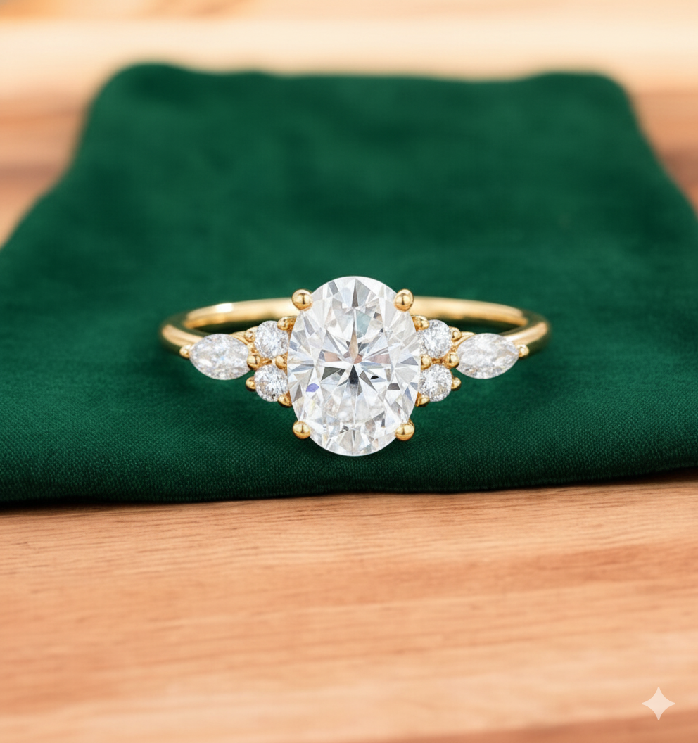 oval diamond engagement ring
