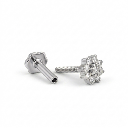 1.150 Ct Floral Cluster Lab Grown Diamond Stud Earrings