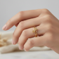 14K Solid Gold Custom Letter Ring – Inez Initial Minimal Ring