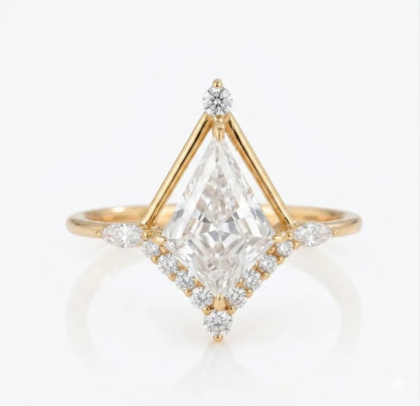 1.700ct Vintage Kite-Cut Lab-Grown Diamond Engagement Ring