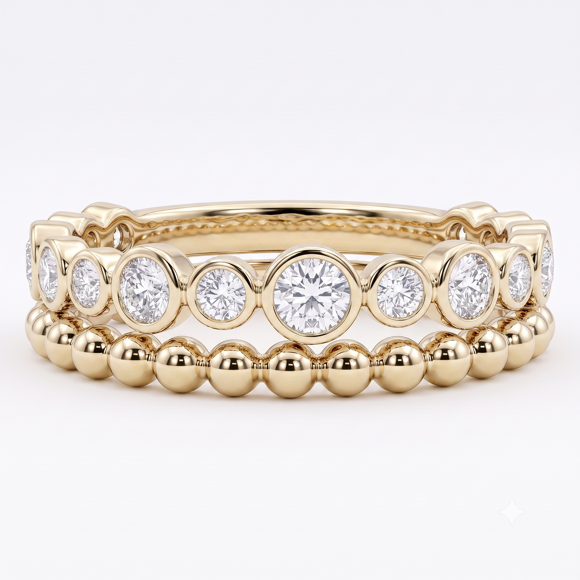 round bezel engagement ring​


