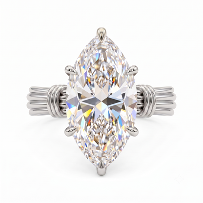 1.00ct Elegant Marquise Cut Lab Grown Diamond Engagement Ring