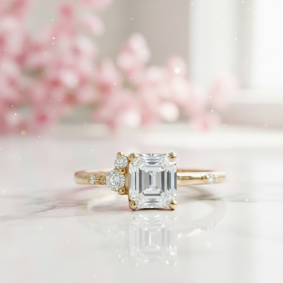asscher cut engagement rings​

