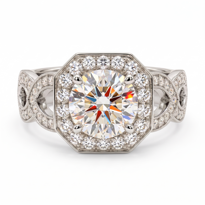 2.00ct Round Cut Lab-Grown Engagement Ring