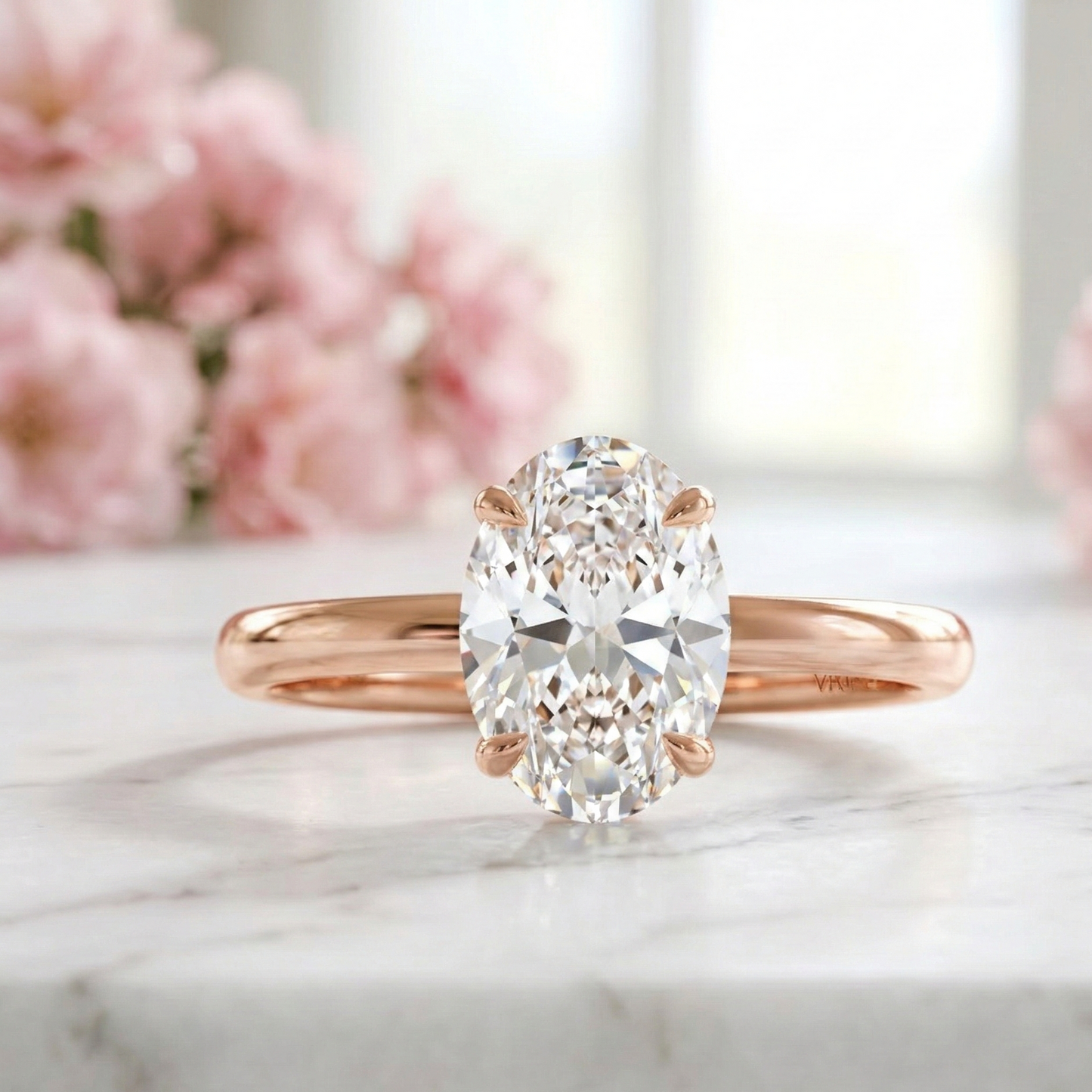 2.00CT Oval Cut Lab-Grown Diamond Engagement Ring