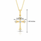 0.108 Ct Cross Necklace with Five Lab-Grown Stones