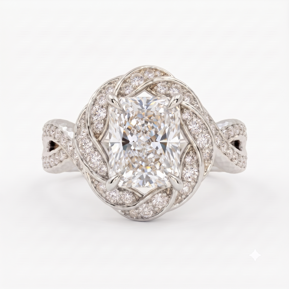 diamond cut halo engagement ring​

