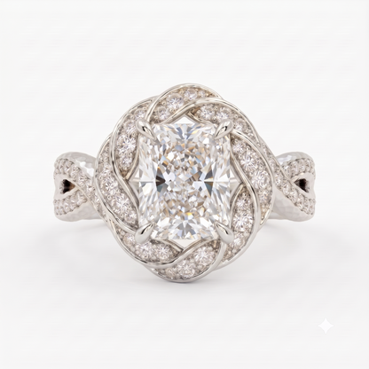 diamond cut halo engagement ring​

