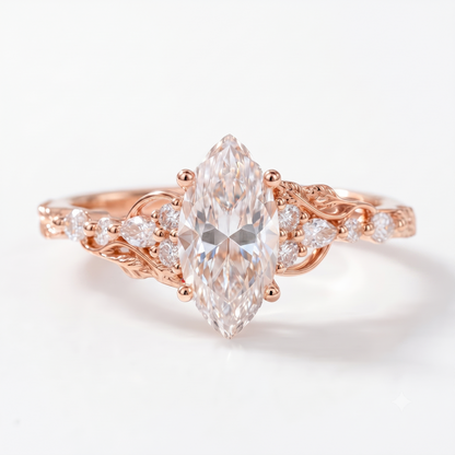 1.21 Ct Lab Grown Marquise Diamond Ring