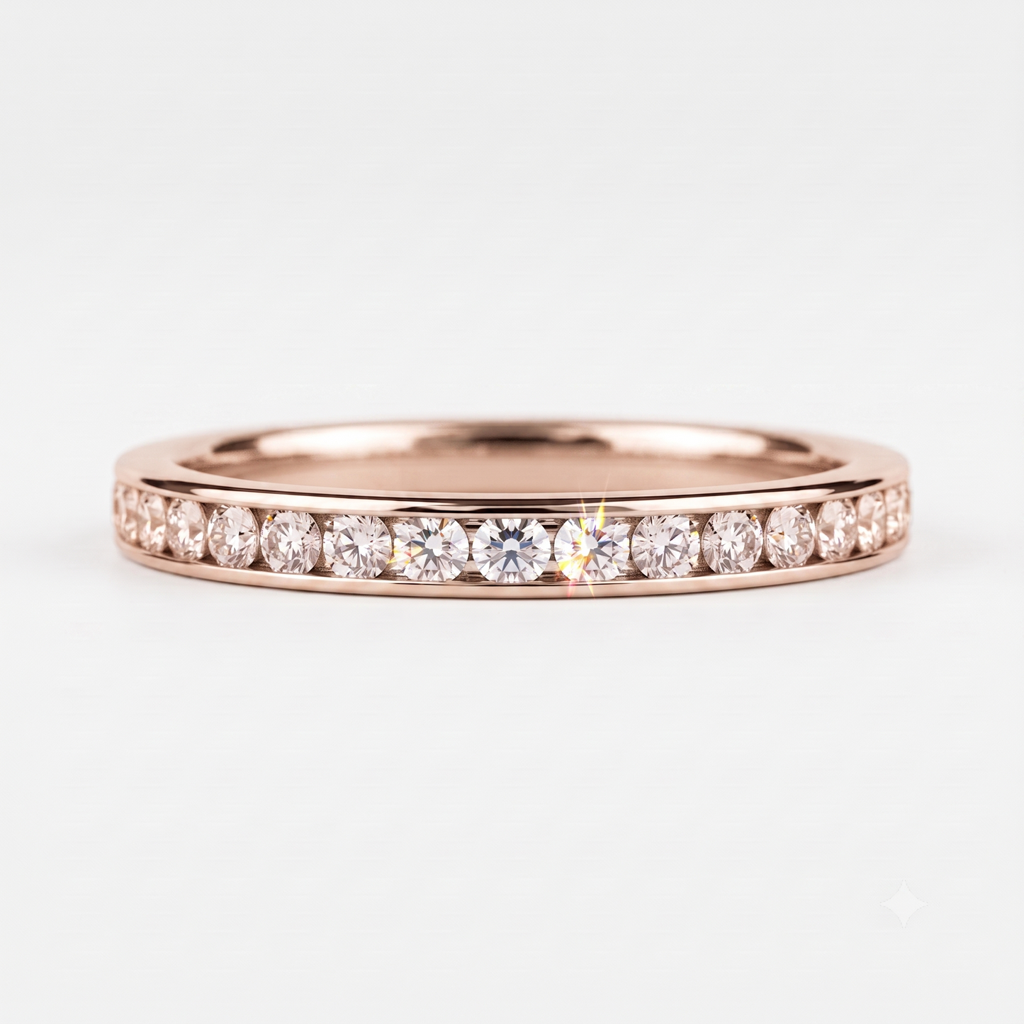 0.180 ct Lab Grown Diamond Channel Set Half Eternity Wedding Band