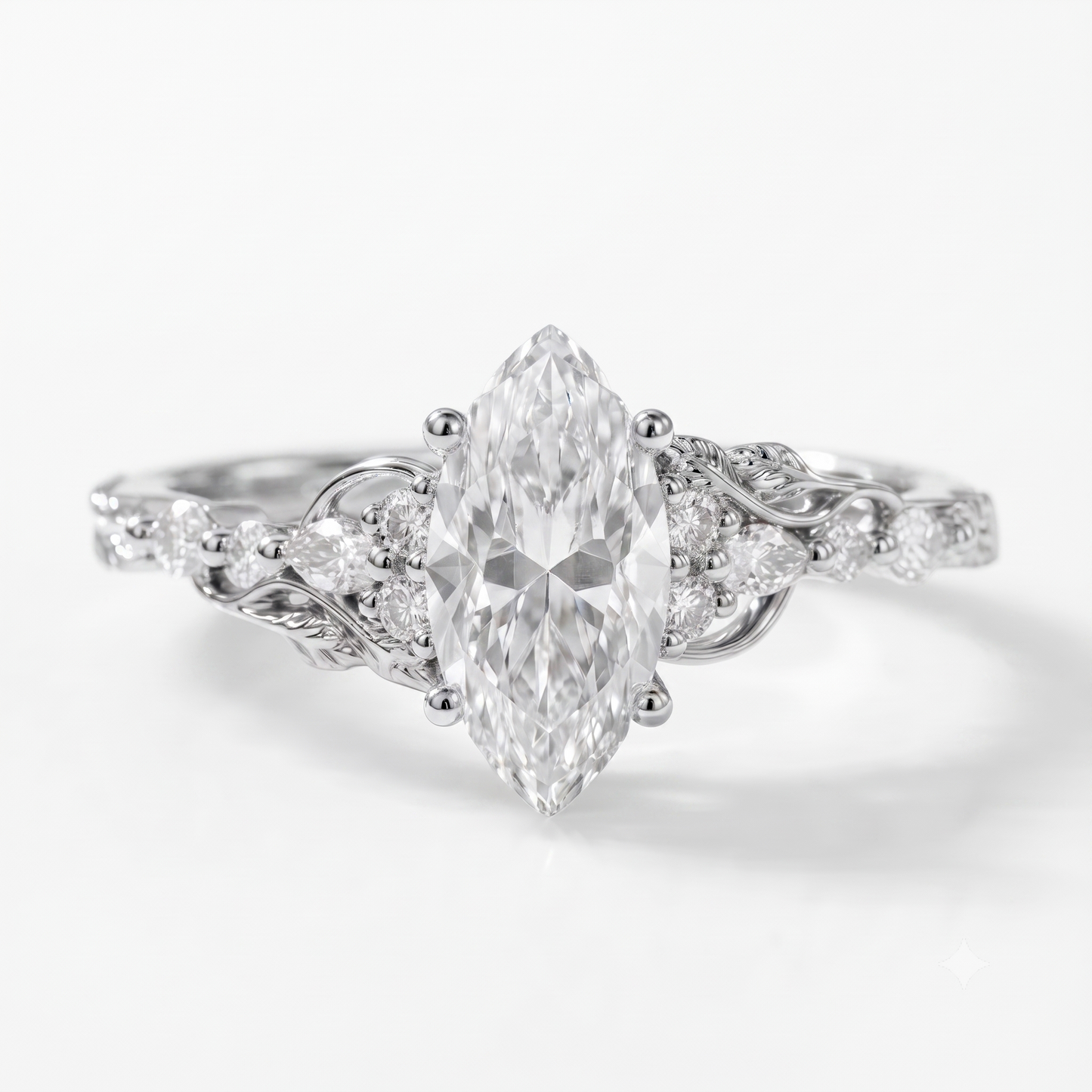 1.21 Ct Lab Grown Marquise Diamond Ring