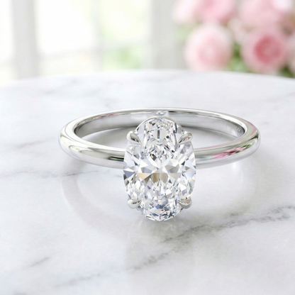 2.00CT Oval Cut Lab-Grown Diamond Engagement Ring