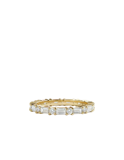 1.00 Ct Round & Baguette Lab Diamond Eternity Band – 14K Gold