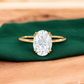 2.500 ct Oval Lab Grown Diamond Engagement Ring • 14K Gold Solitaire Ring