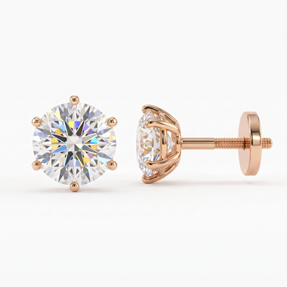 0.160ct Lab Grown Diamond Flat Back Stud Earrings