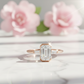 gold emerald cut engagement ring