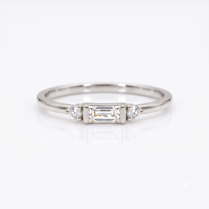 0.200 ct Baguette Cut Lab Grown Diamond Wedding Band
