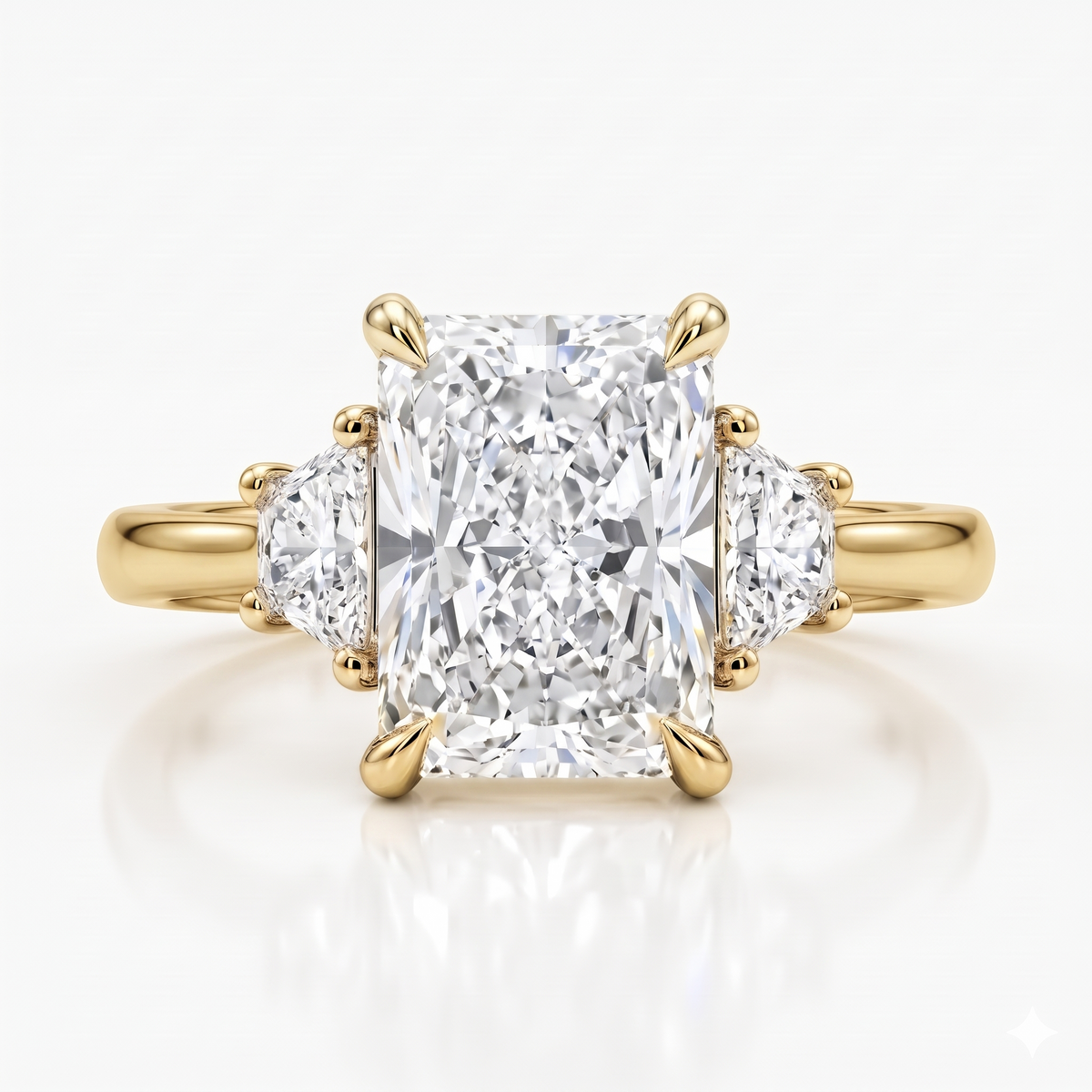 engagement ring with three stones