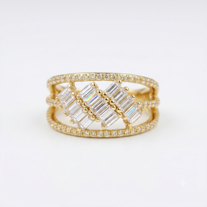 Half-Eternity Lab-Grown Baguette Wedding Ring