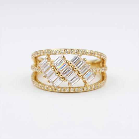 Half-Eternity Lab-Grown Baguette Wedding Ring