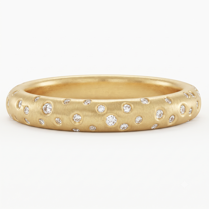 flush set lab grown diamond wedding band