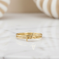 14K Solid Gold Custom Letter Ring – Inez Initial Minimal Ring