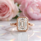 2 Ct Emerald Cut Lab Grown Diamond Bezel Set Engagement Ring