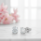 1/2ct Lab Grown Diamond Stud Earrings • 14K Yellow Gold Dainty Solitaire Earrings