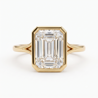 emerald cut real diamond ring​


