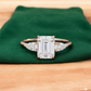 2.10ct Emerald Cut Lab Grown Diamond Engagement Ring • 3-Stone